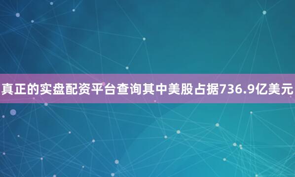 真正的实盘配资平台查询其中美股占据736.9亿美元